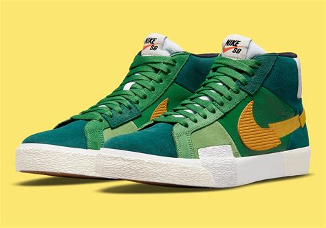 mosaic green nike blazer